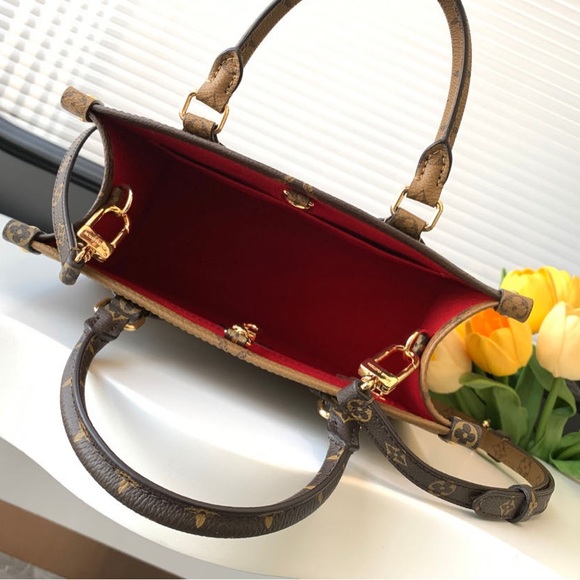 Louis Vuitton Brown and Gold Monogram Tote - Picture 5 of 9